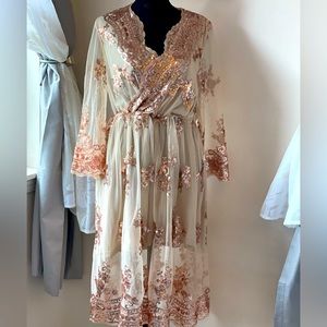 💖Elegant Rose Gold sequined Dress💖